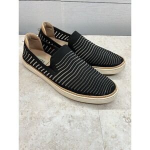 UGG Sammy Breeze‎ Slip On Sneaker Womens 9 Black Sheer Striped Stretchy